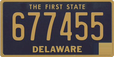 DE license plate 677455