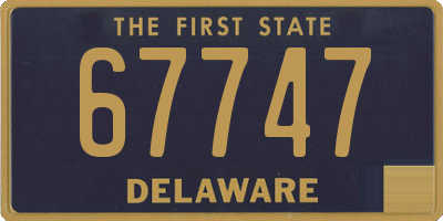DE license plate 67747