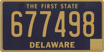 DE license plate 677498