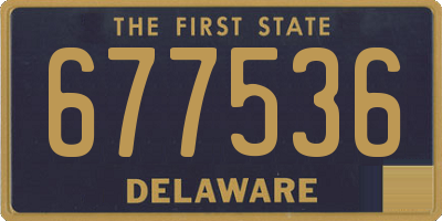 DE license plate 677536