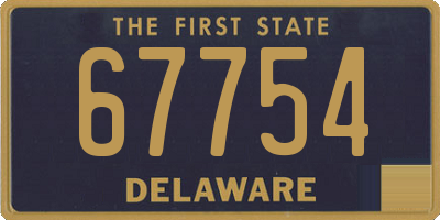 DE license plate 67754