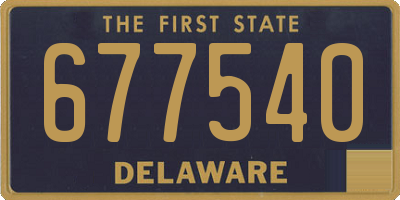 DE license plate 677540