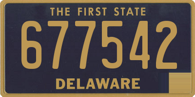 DE license plate 677542