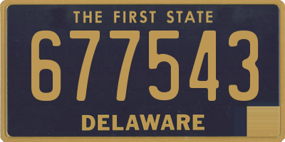 DE license plate 677543