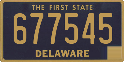 DE license plate 677545