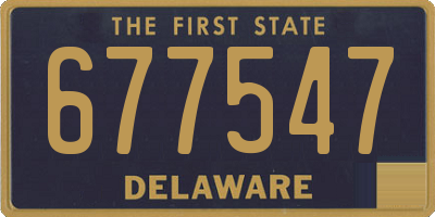 DE license plate 677547