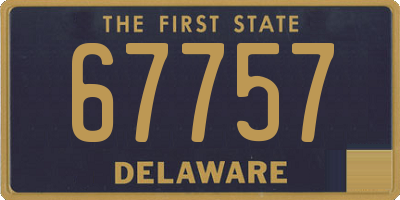 DE license plate 67757