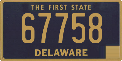 DE license plate 67758