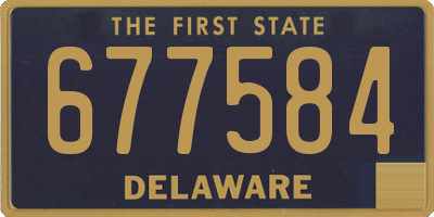 DE license plate 677584