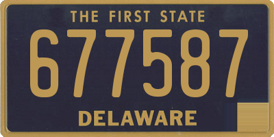DE license plate 677587
