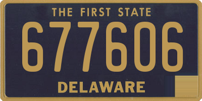 DE license plate 677606