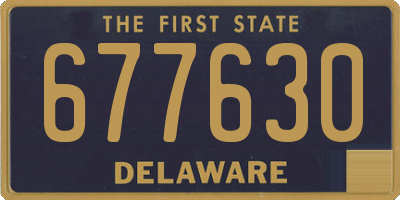 DE license plate 677630