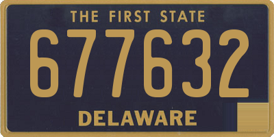 DE license plate 677632