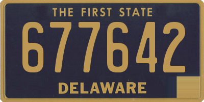 DE license plate 677642