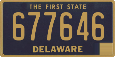 DE license plate 677646