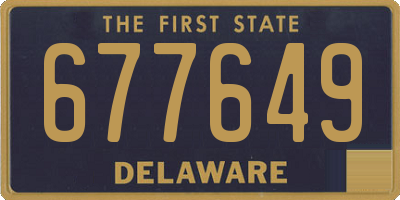 DE license plate 677649