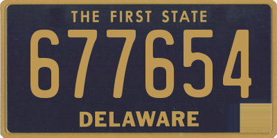 DE license plate 677654