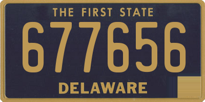 DE license plate 677656