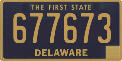 DE license plate 677673