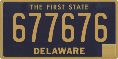 DE license plate 677676