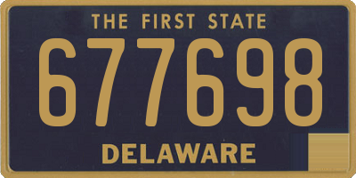 DE license plate 677698