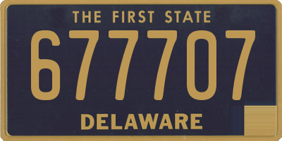 DE license plate 677707
