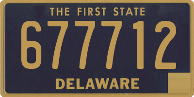 DE license plate 677712