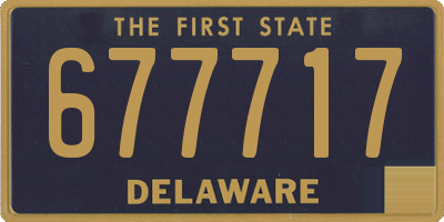 DE license plate 677717