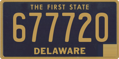 DE license plate 677720