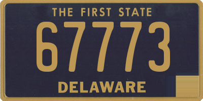 DE license plate 67773