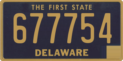 DE license plate 677754