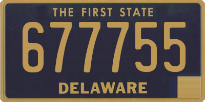 DE license plate 677755
