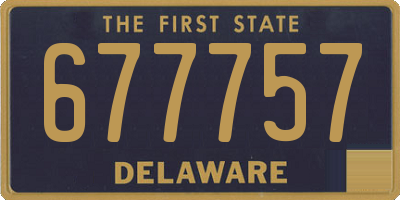 DE license plate 677757
