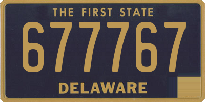 DE license plate 677767