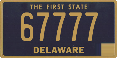 DE license plate 67777