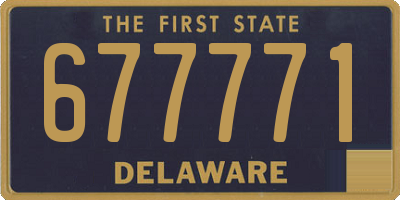 DE license plate 677771