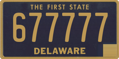 DE license plate 677777