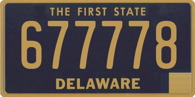 DE license plate 677778