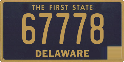 DE license plate 67778