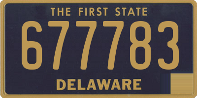 DE license plate 677783