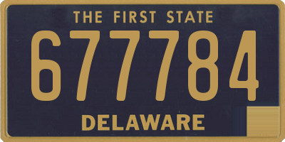 DE license plate 677784