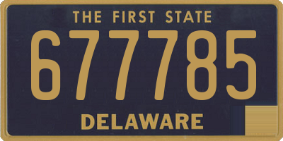 DE license plate 677785