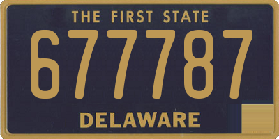 DE license plate 677787