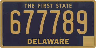 DE license plate 677789