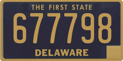 DE license plate 677798