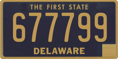 DE license plate 677799