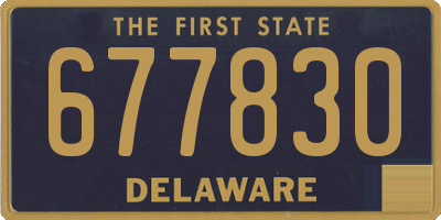 DE license plate 677830