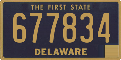 DE license plate 677834