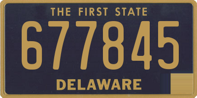 DE license plate 677845