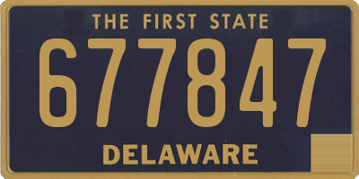 DE license plate 677847